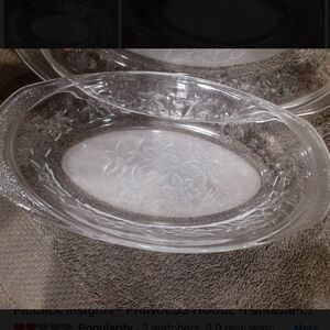 Princess House Elegant Clear Glass Serving Dish 9.25"
